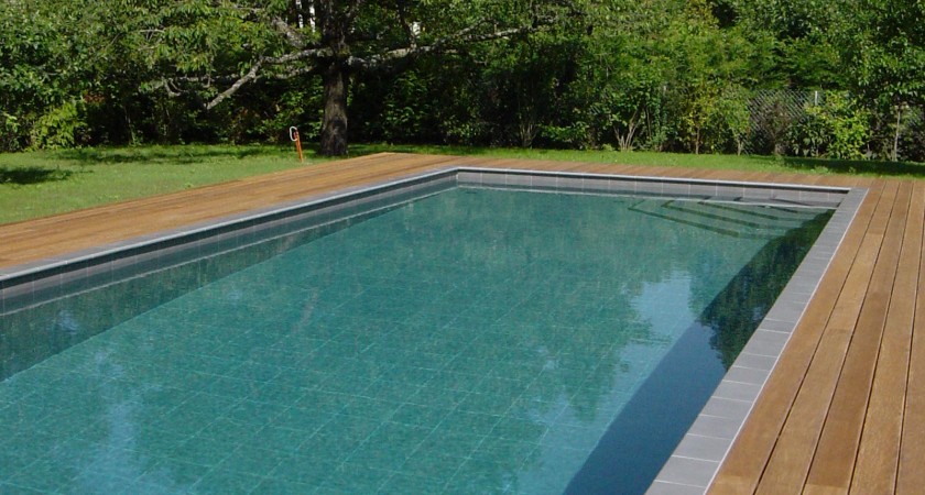Piscine Grès Cérame émaillés Avec Plage En Bois Pascal Stoppa